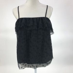 J Crew Ruffle Tiered Sleeveless Top